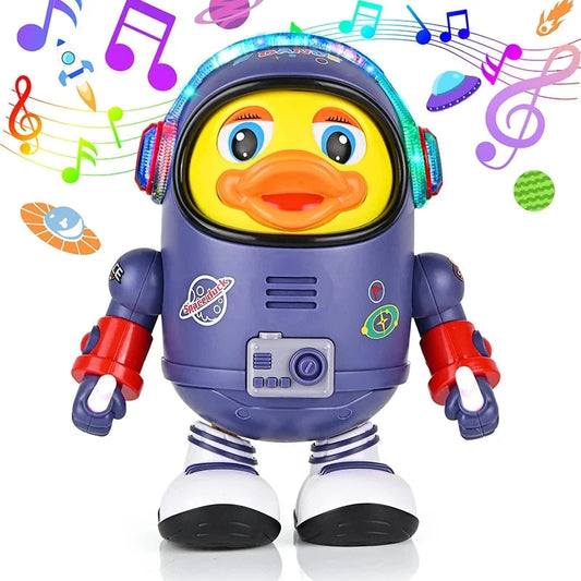 Baby Duck Toy Musical Interactive Toy Space Elements for Infants Babies Kids Gifts Electric with Lights and Sounds Dancing Robot Zagiz