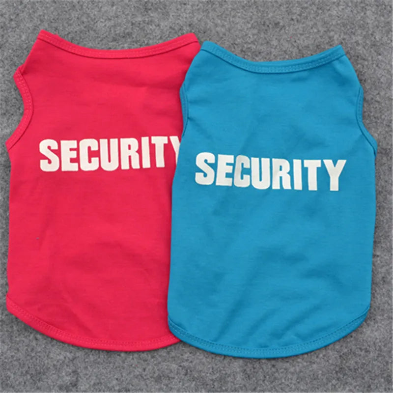 Security Clothing for Dogs Summer Pet Clothes Vest for Small Dogs Chihuahua Yorkshire Puppy Cats Low Price Pets T-shirt Costume Zagiz