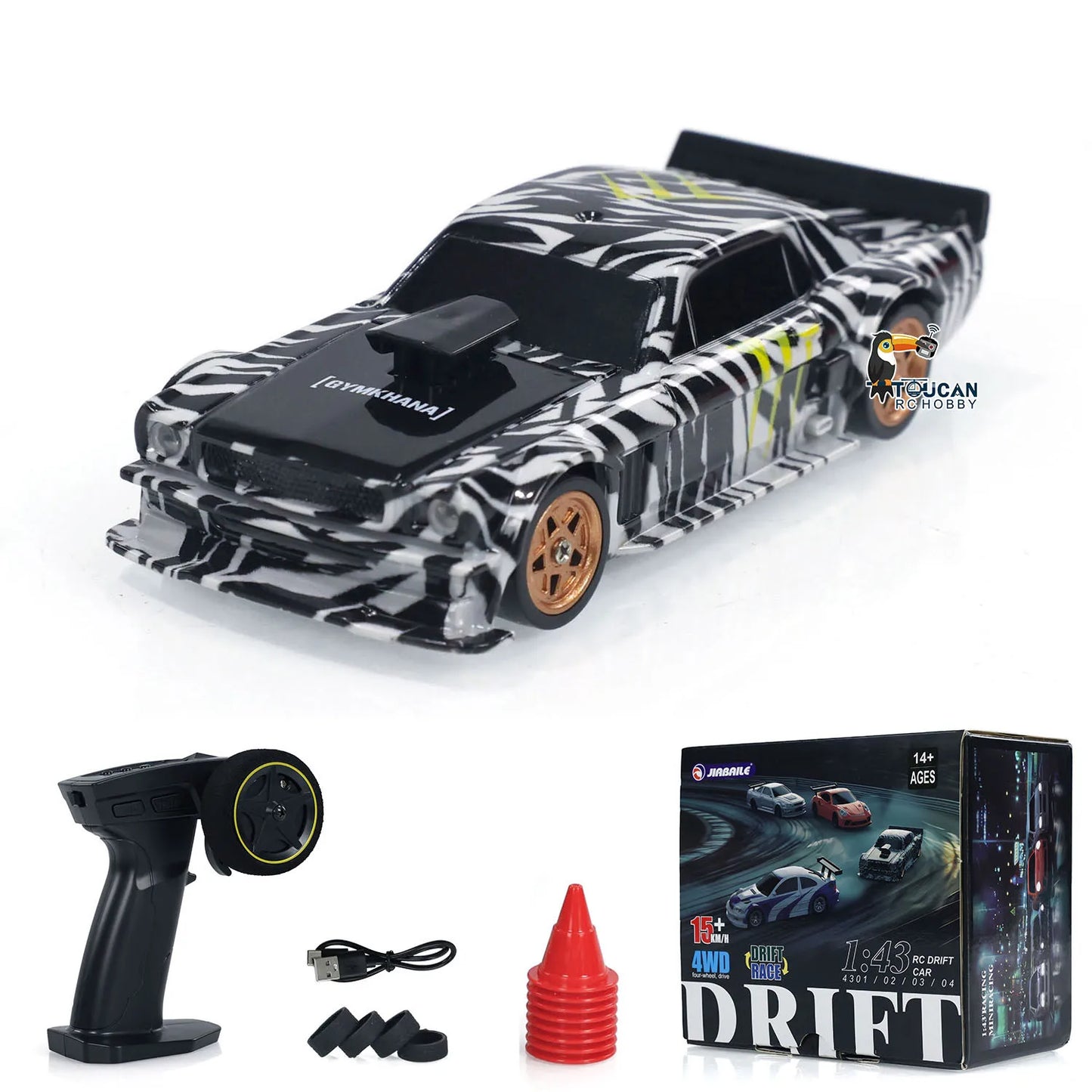 4WD High-Speed 1/43 RC Mini Race Cars 2.4g Radio Control Drift Car Zagiz