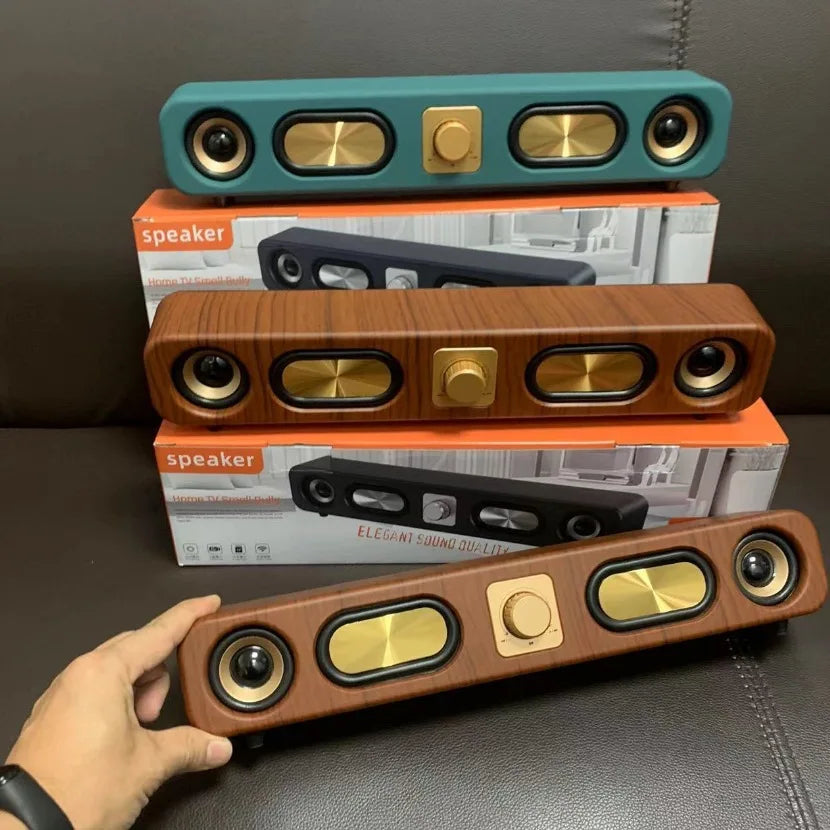 Retro Wooden Soundbar Portable Bluetooth Speaker Zagiz