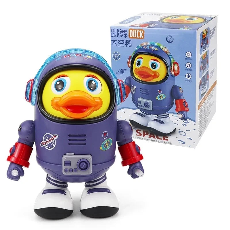 Baby Duck Toy Musical Interactive Toy Space Elements for Infants Babies Kids Gifts Electric with Lights and Sounds Dancing Robot Zagiz