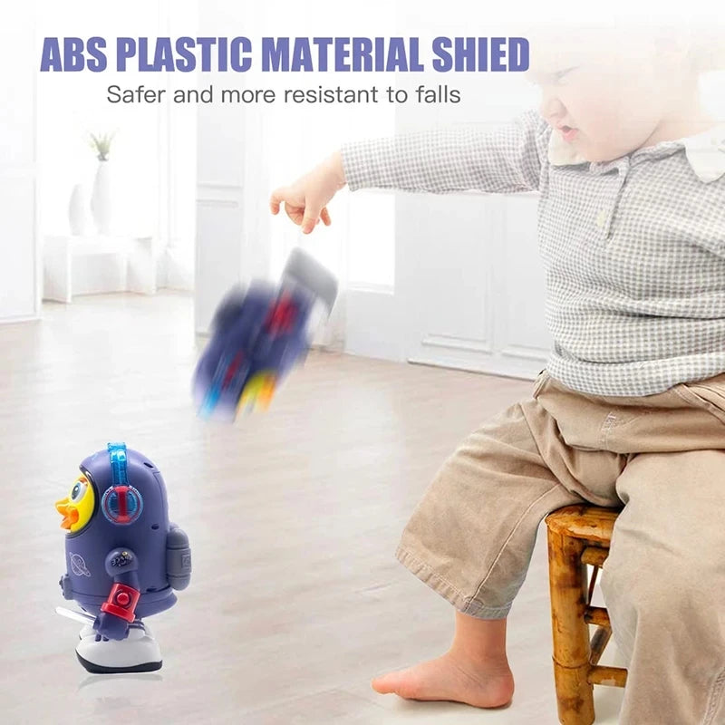 Baby Duck Toy Musical Interactive Toy Space Elements for Infants Babies Kids Gifts Electric with Lights and Sounds Dancing Robot Zagiz