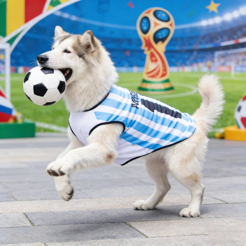 2026 Soccer Cat Dog Football Breathable Mesh Jersey Dog Jersey Thin Cool Summer Pet Clothes T Shirt Puppy Soft Quick Dry Vest Zagiz