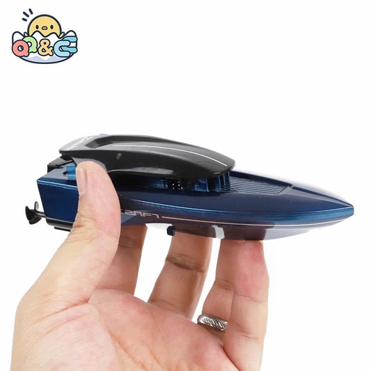 Mini RC Boats High Speed Electronic Remote Control Racing Ship with Led Light Children Competition Water Toys for Kids Gifts Zagiz