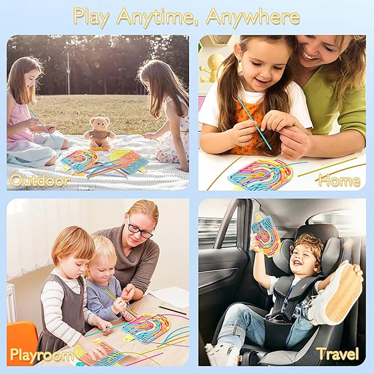 Sensory Space Activity Board Decompression Board Silicone Children's Day Puzzle Toy Zagiz