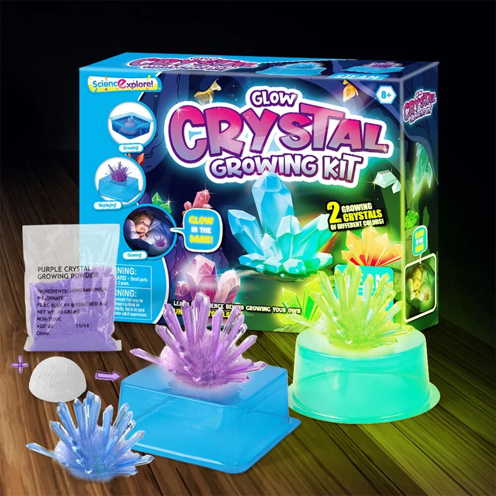 DIY Handmade Glow Crystal Planting Crystallization Chemical Experiment Set For Kids