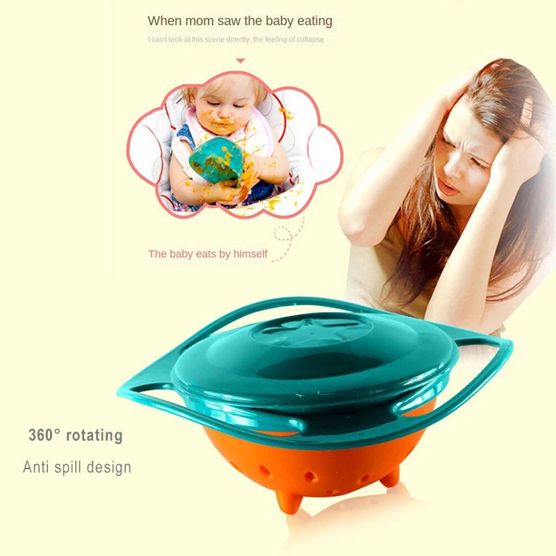 Gyro Bowl Children Rotary Balance Feeding Dish