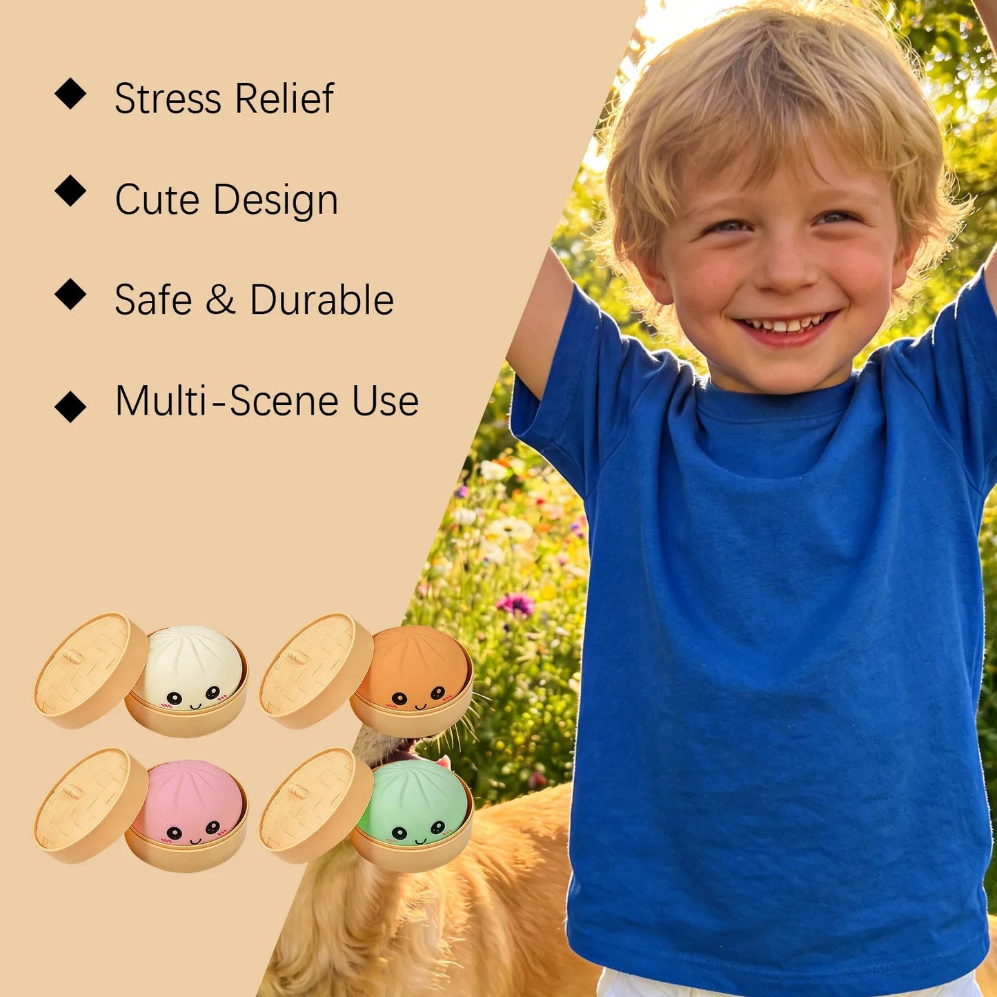 New Dumpling Squishy Toy Anti-Stress Toy for Hands Sensory Toy Adults Stress Relief Office Desk Toys Colors Squishy Stress Ball Zagiz