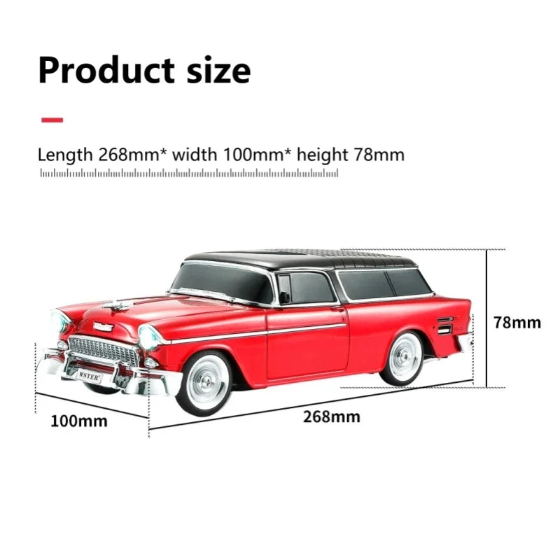 WS-1955 Retro Chevrolet Car Shaped Wireless Bluetooth Speakers Support TF USB FM AUX Playback with LED Light Type C Charging Zagiz