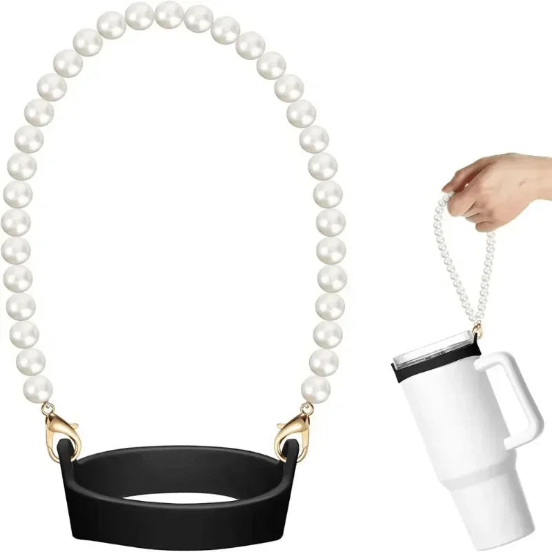 Pearl Chain Water Bottle Holder, Suitable for 8-40 Ounce Water Bottle Straps, Cup with Handle, Compatible with Cup Accessories Zagiz