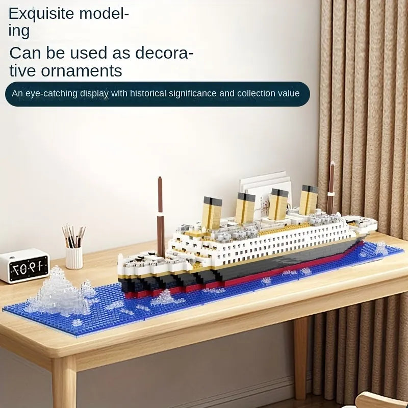 Building block assembly toy Titanic ship model