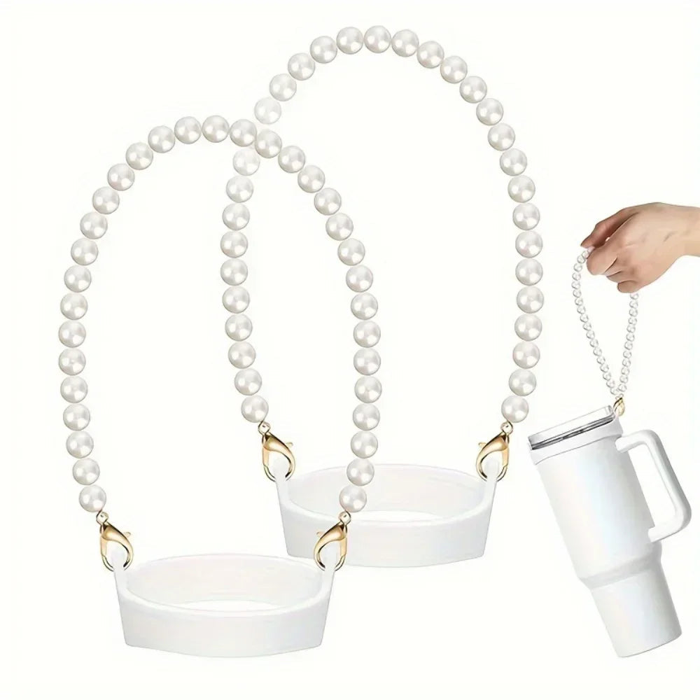 Pearl Chain Water Bottle Holder, Suitable for 8-40 Ounce Water Bottle Straps, Cup with Handle, Compatible with Cup Accessories Zagiz