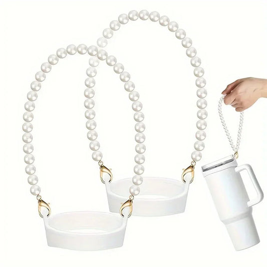 Pearl Chain Water Bottle Holder, Suitable for 8-40 Ounce Water Bottle Straps, Cup with Handle, Compatible with Cup Accessories Zagiz