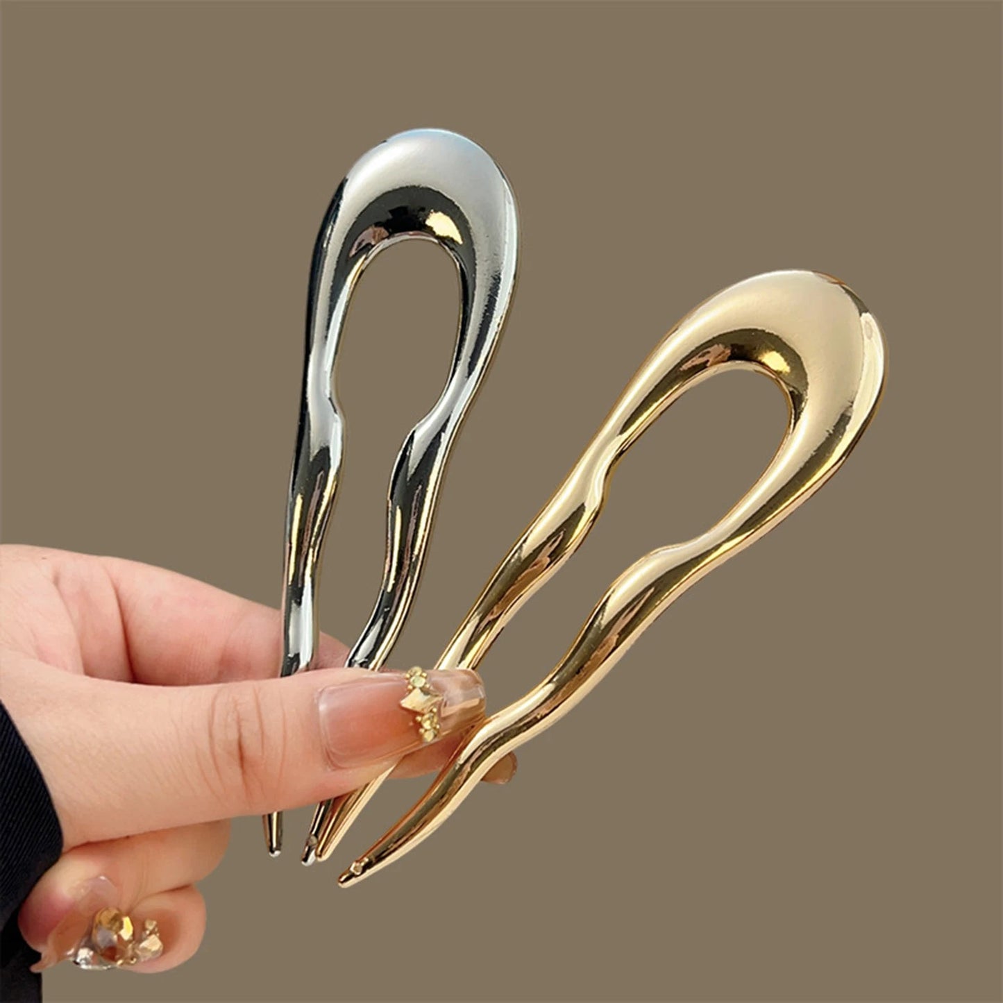 Vintage U Shape Hairpins Alloy Metal Hair Sticks Women Girls Hair Accessories for Bun Chignon Wedding Party Elegant Styling Zagiz