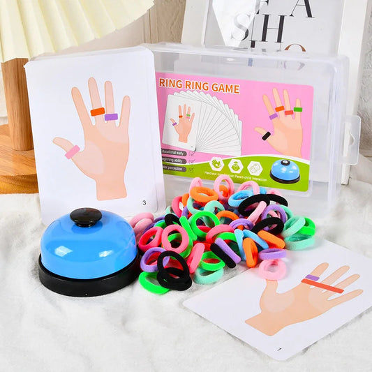 Kids Finger Ring Board Game Color Matching Toys Interactive Party Games Hand-eye Coordination Sensory Educational Toys For Child Zagiz