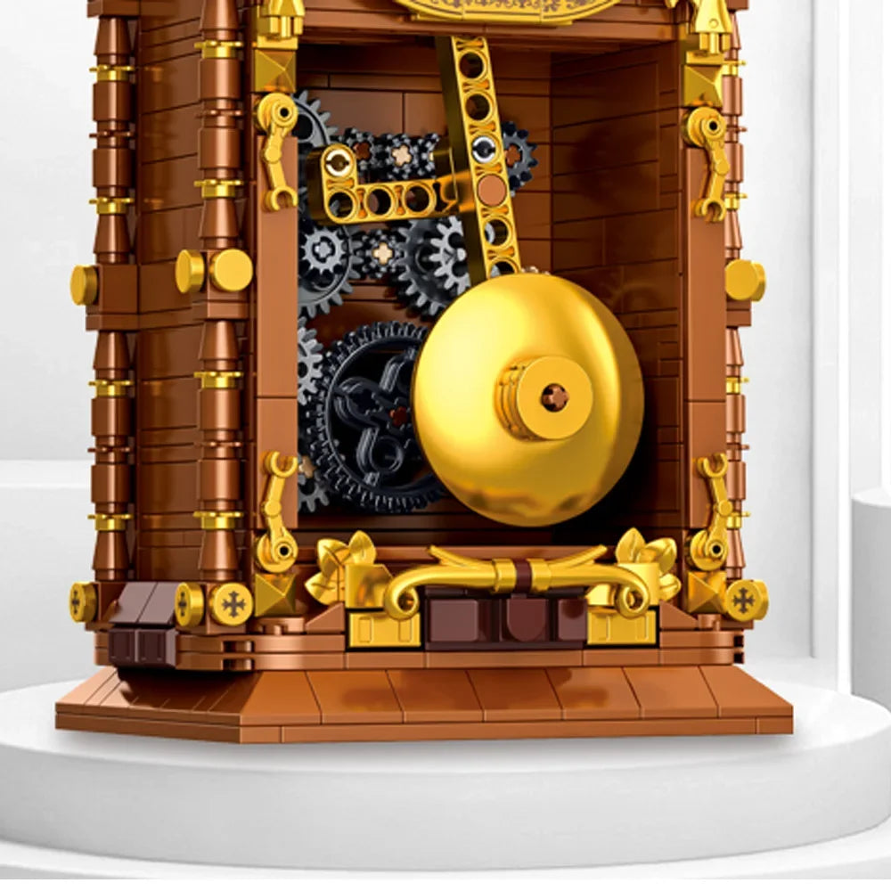 751PCS Classic Retro Series Swing Clock Building Blocks With Pendulum Construction Brick Set Gift for Kids Adult Zagiz