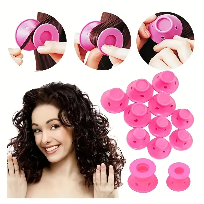 30pcs Hair Curlers, Women's Heatless Curlers, Soft Mushroom Shape Curling Tool, Shell Shape Spiral Curlers for All Hair Types Zagiz