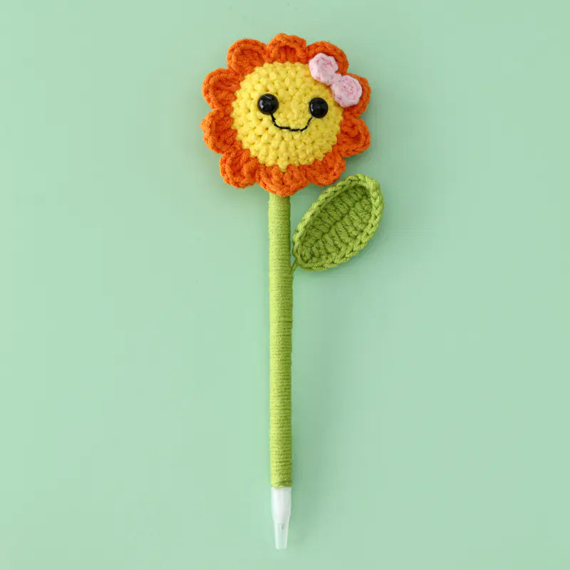 Classroom Markers Crochet Sunflower Graduation Gift Zagiz