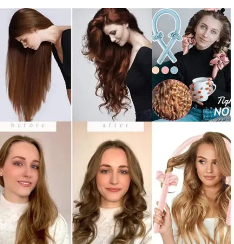 Heatless Curling Wand Headband Zagiz