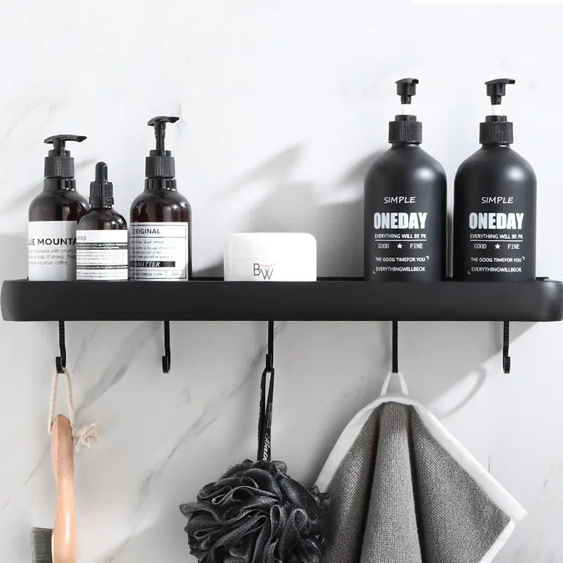 Wall Mounted Bathroom Organizer Shelf and Towel Rack Zagiz