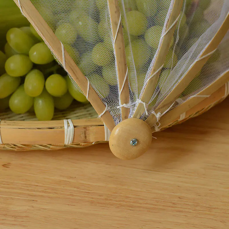 Bamboo Food Cover and Drain Basket for Kitchen Use Zagiz