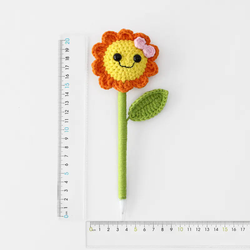 Classroom Markers Crochet Sunflower Graduation Gift Zagiz
