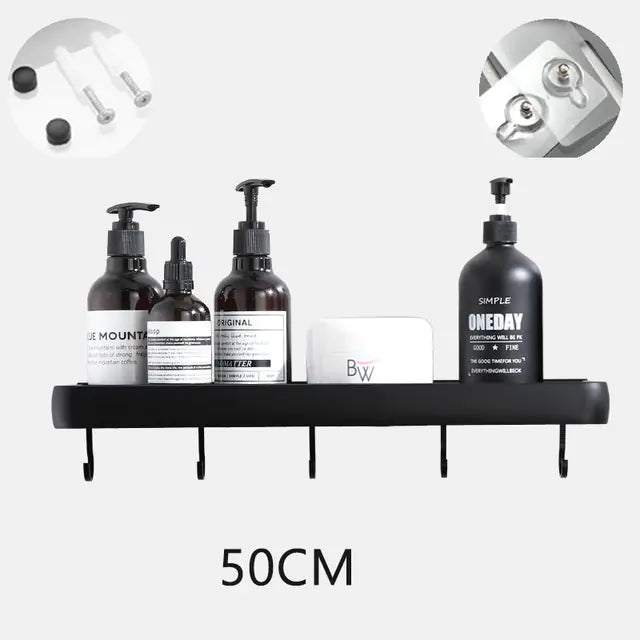 Wall Mounted Bathroom Organizer Shelf and Towel Rack Zagiz