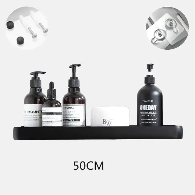 Wall Mounted Bathroom Organizer Shelf and Towel Rack Zagiz