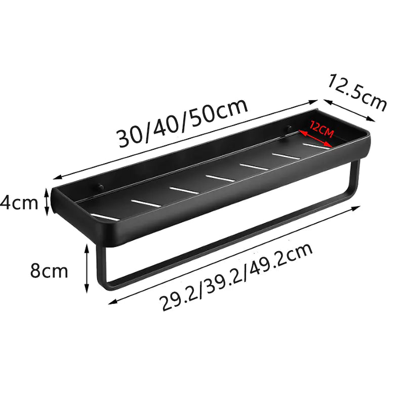 Wall Mounted Bathroom Organizer Shelf and Towel Rack Zagiz