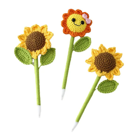Classroom Markers Crochet Sunflower Graduation Gift Zagiz