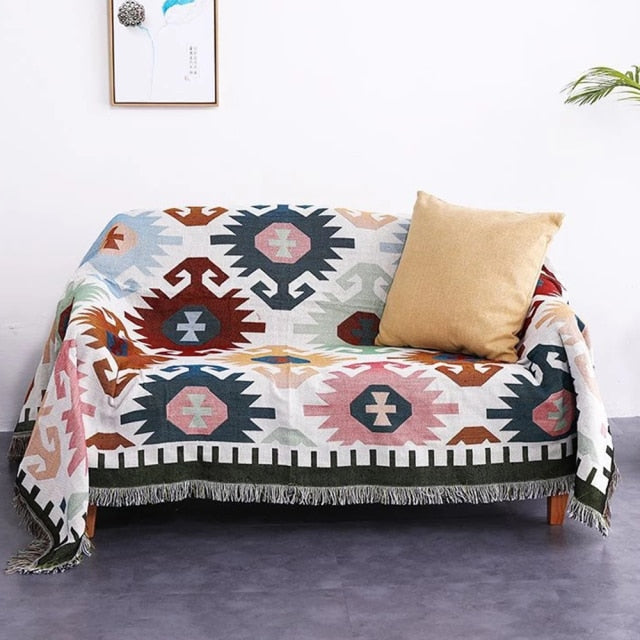 Bohemian Sofa Cover Blanket