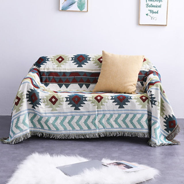 Bohemian Sofa Cover Blanket