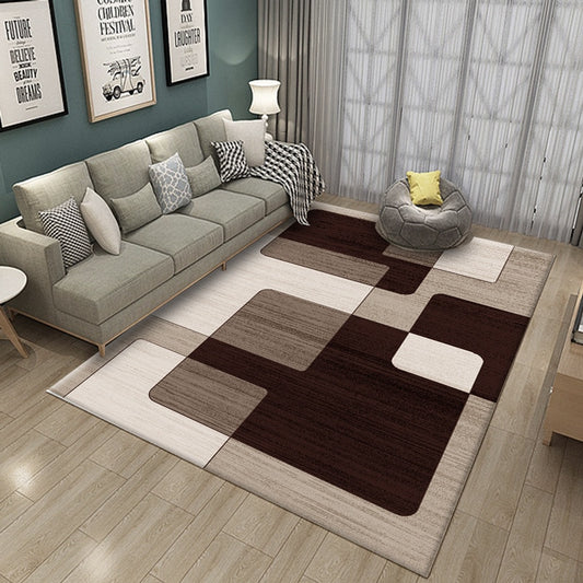 Nordic Geometric Printed Rug Zagiz