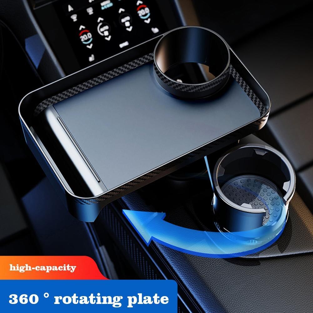 Car Cup Holder Tray 360 Degree Rotating Tray