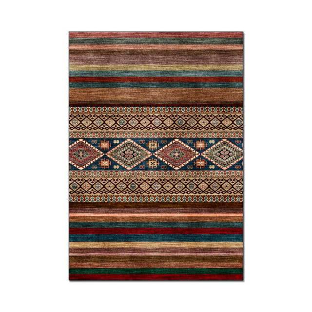Abstract geometric ethnic stripes carpet