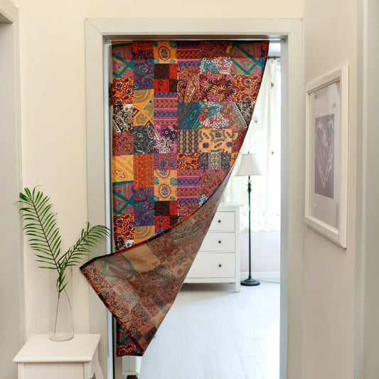 Cotton Door Curtain Nordic Doorway Divider Drapes for Kitchen Bathroom (No Rod Included) Zagiz