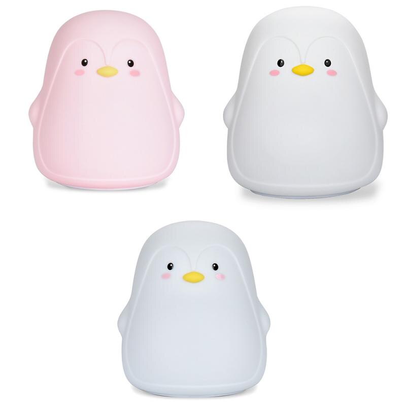 Penguin Silicone Touch Sensor LED Night Light USB Rechargeable