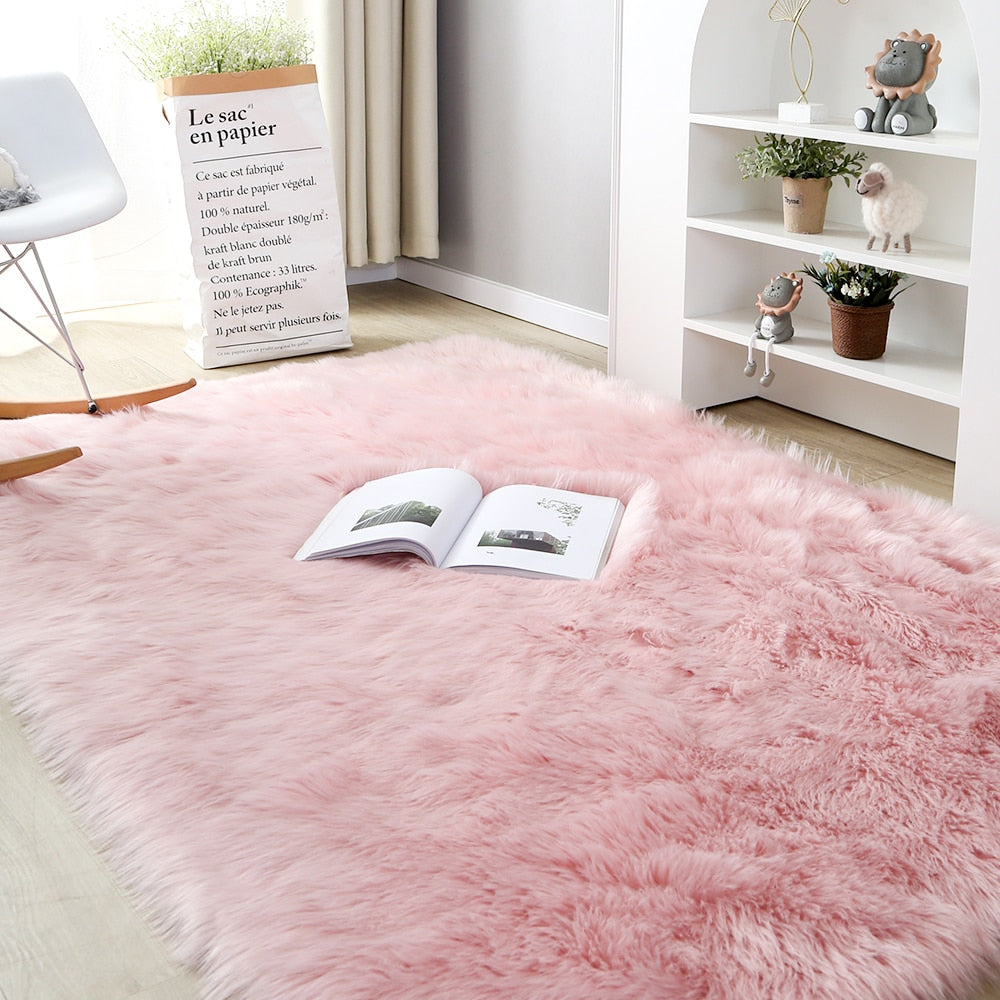 Plush Thick Carpet Soft Sheepskin for Living Room