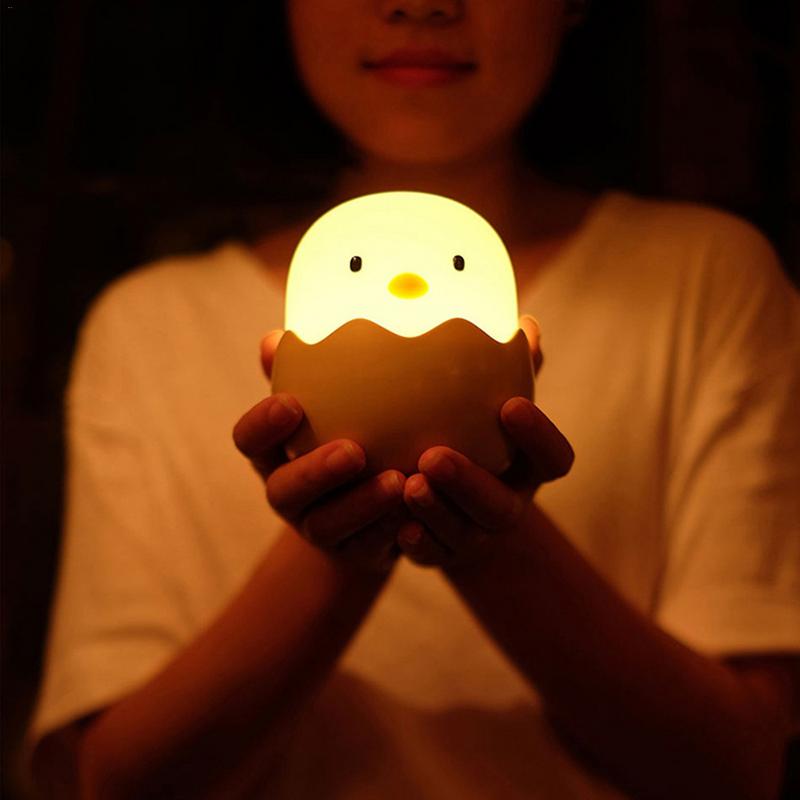 Silicone Chicken Egg Touch Sensor LED Night Light