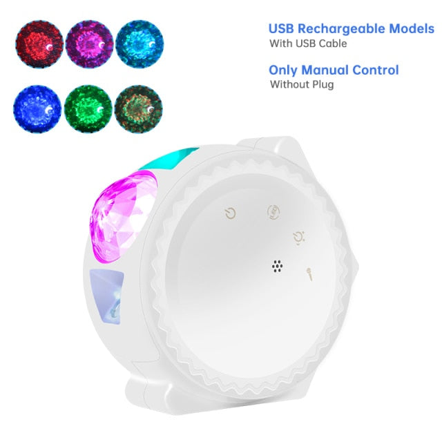 LED Colorful Starry Sky Galaxy Star Projector with Bluetooth USB Music Player