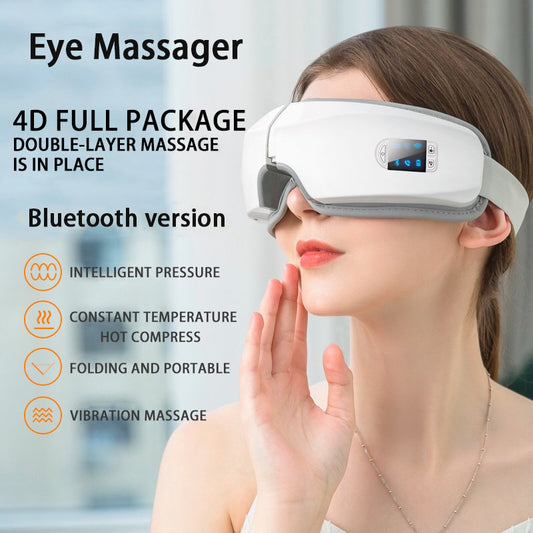 4D Smart Airbag Vibration Eye Massager with Bluetooth Music Relieves Fatigue And Dark Circles Zagiz