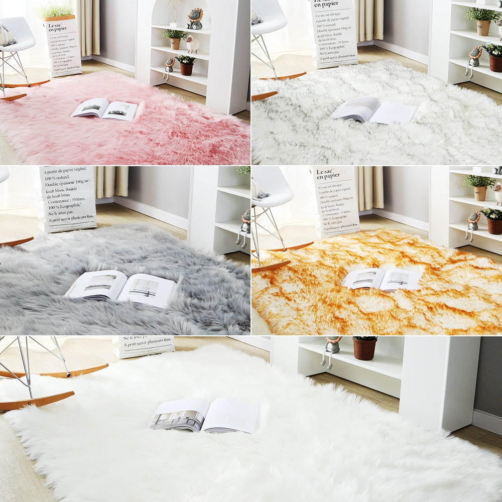 Plush Thick Carpet Soft Sheepskin for Living Room