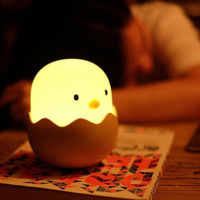 Silicone Chicken Egg Touch Sensor LED Night Light