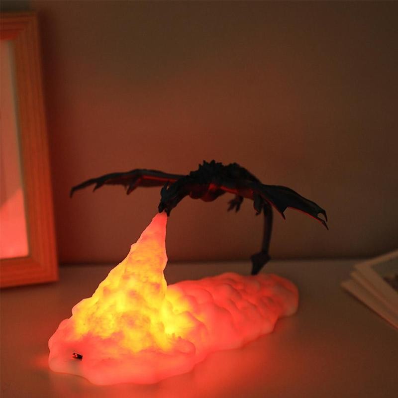 3D Printed Rechargeable Night Light - Dragon or Rocket ship