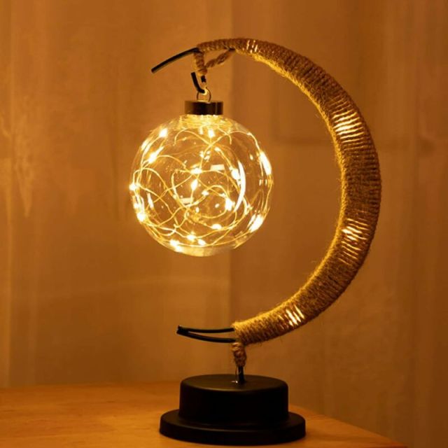 Enchanted Lunar Lamp Hanging Moon LED Night Light