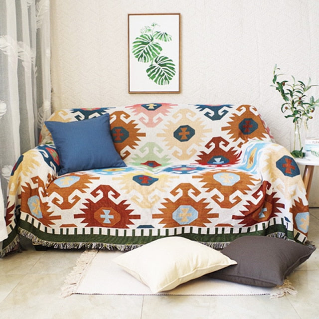 Bohemian Sofa Cover Blanket