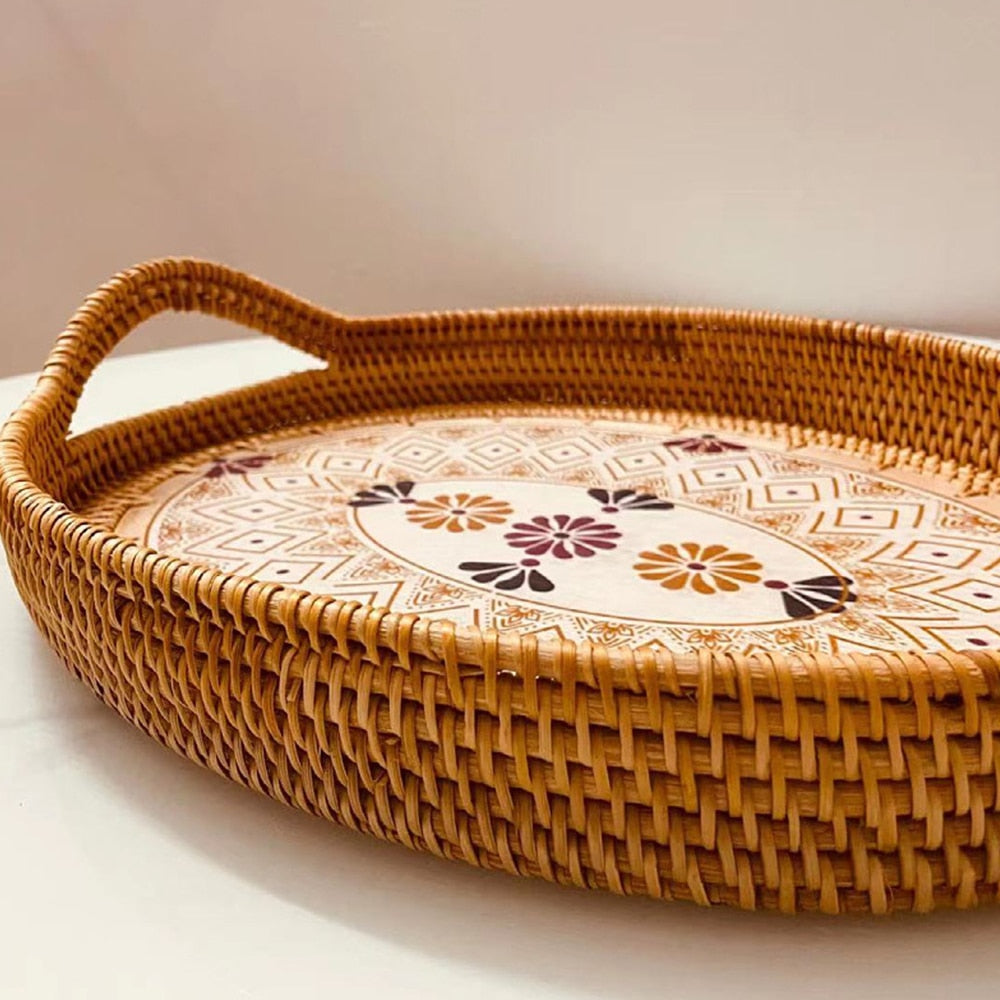 Handmade Woven Rattan Food Basket