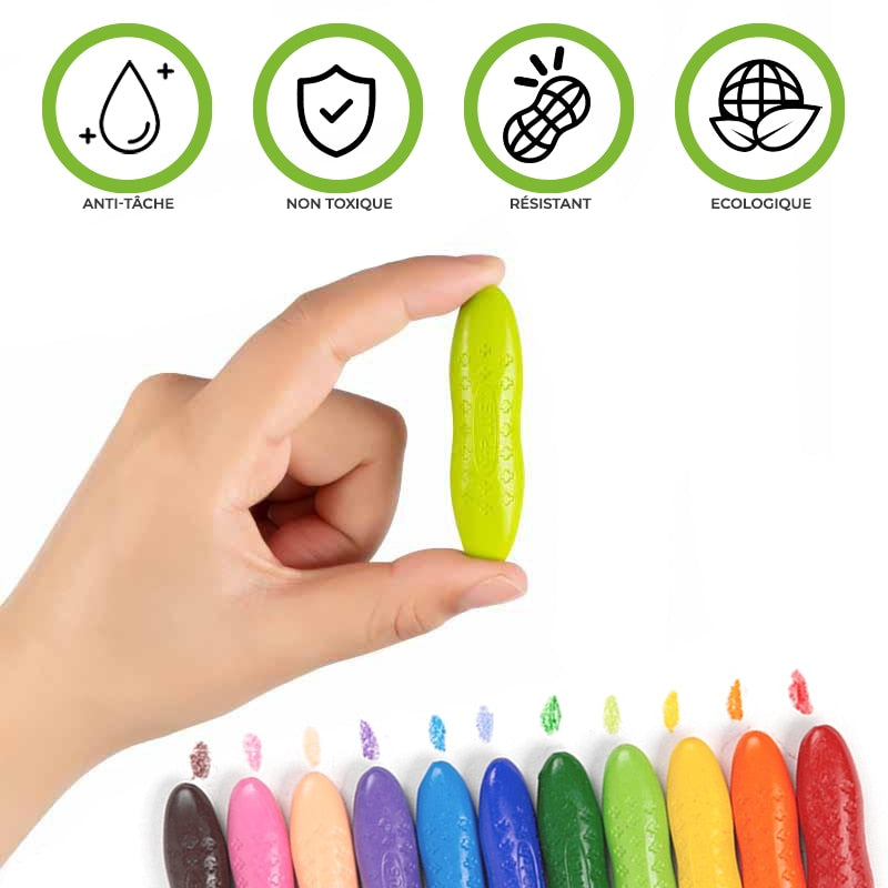 Peanut Crayons Markers No Dirty Hands -  Washable