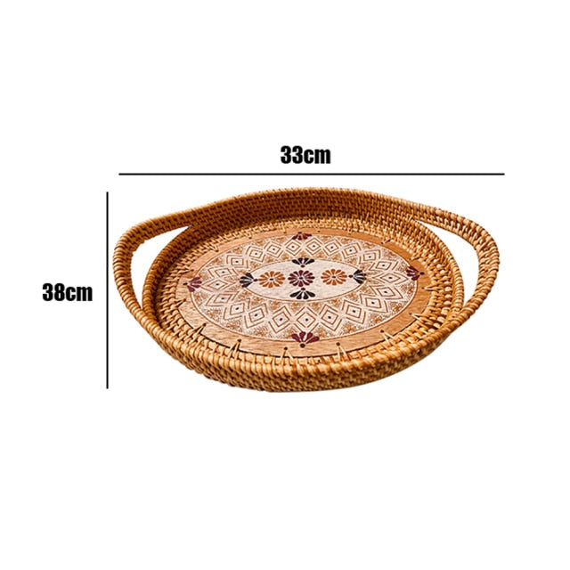 Handmade Woven Rattan Food Basket