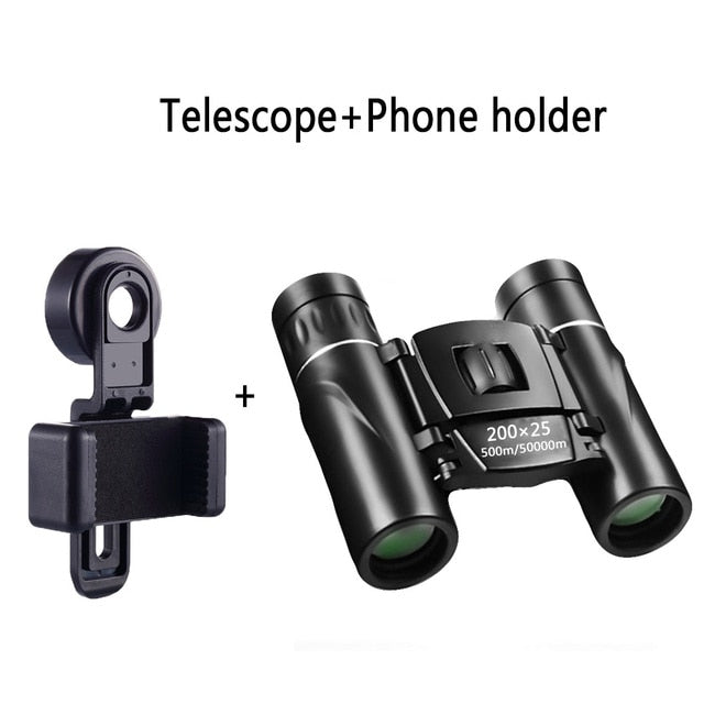 300x25 Powerful Binoculars Long Range Telescope HD Zoom Portable Folding Low Light Night Vision Monocular 4K